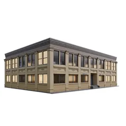 Low Poly Modular Building 2