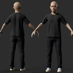 Child Male Casual Base Character