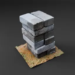 Stacked Concrete Blocks