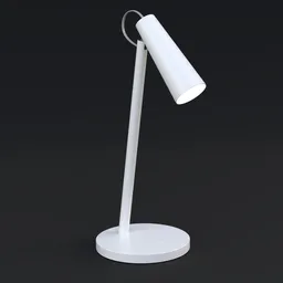 Detailed 3D model of modern LED lamp, adjustable design, suitable for realistic Blender rendering.