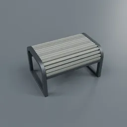 Modern Slat Bench Compact