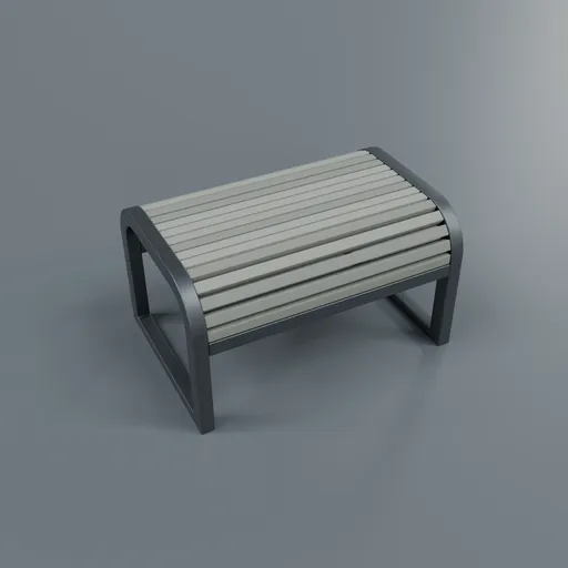 Modern Slat Bench Compact