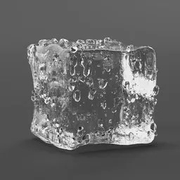 Ice Cube With Condensation