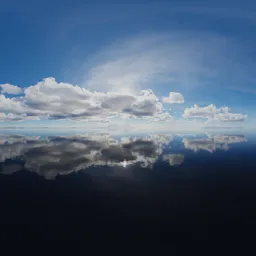 Sunny Cloudy day Ocean