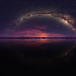 Red Twilight Sky Milky Way