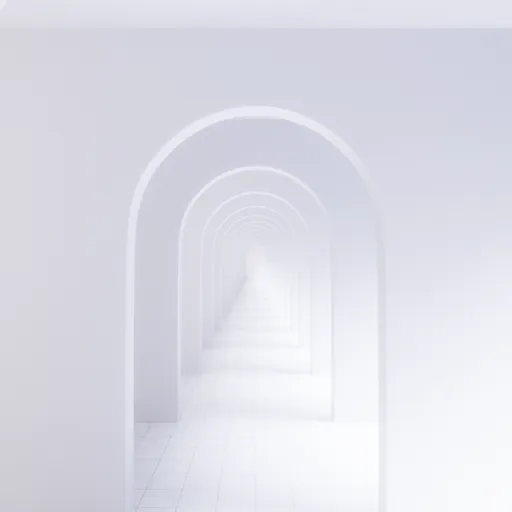Realistic looking hallway scene