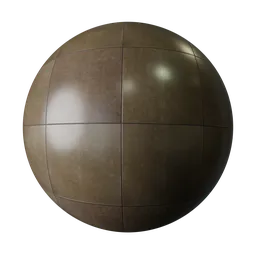 High-resolution brown ceramic tile texture for 3D modeling in Blender, suitable for realistic floor rendering.