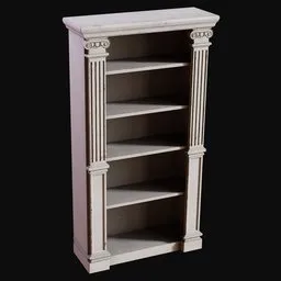 Victorian Parlor Bookcase White