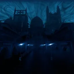 Arab architexture with mist in town