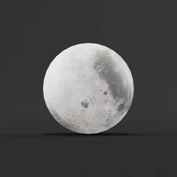Detailed 3D model render of a low-poly lunar surface for Blender design use.