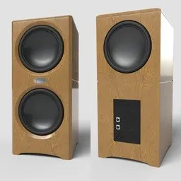 H-Fi Subwoofer Beige Wood