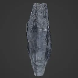 Low Poly Rocky Mountain Cliff