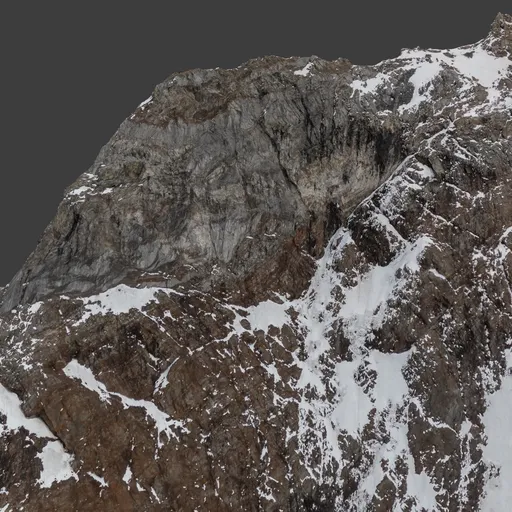 Rugged Mountain Ridge Peak Photoscan