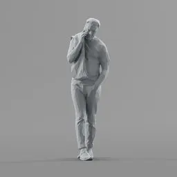 Lowpoly Male Walking