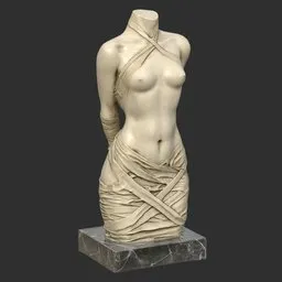 Bound Female Torso Sculpture - Classical