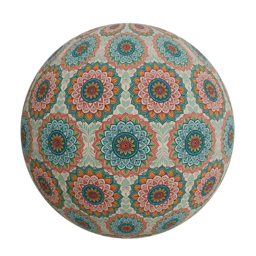 Vibrant bohemian textile Wallpaper