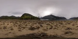 Mountain Landscape Lake Overcast
