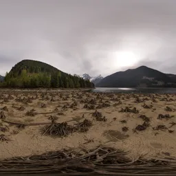 Mountain Landscape Lake Overcast
