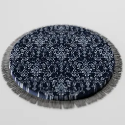 Rug blue floral pattern