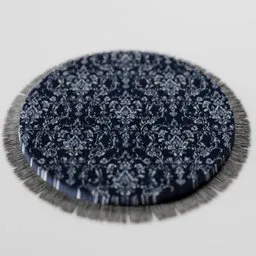 Rug blue floral pattern