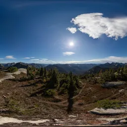 Mountain Top Sunny Day