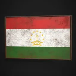 Tajikistan Flag Picture Frame