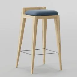 Mjiila Modern Wood Bar Stool