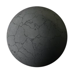 High-quality Procedural Weathered Asphalt texture for 3D models in Blender with realistic cracks and detailed surface, perfect for PBR workflows.