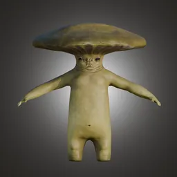 Mushroom rigged game ready