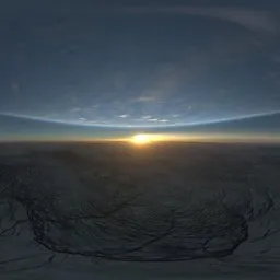Dramatic Planet Moon Landscape Sci-fi