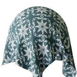 Patterned blue farbic