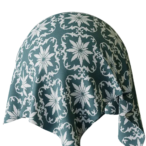 Patterned blue farbic
