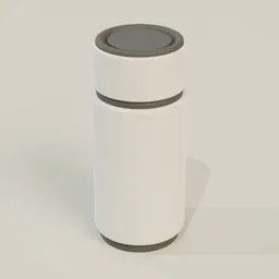 Minimalist White Thermos Bottle