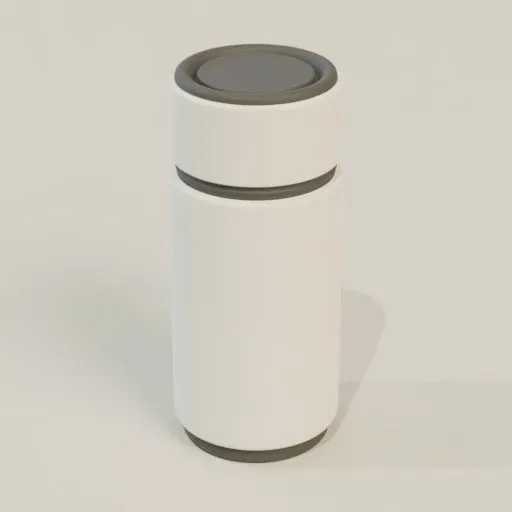 Minimalist White Thermos Bottle
