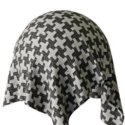 Detailed PBR fabric texture for 3D rendering in Blender, with a realistic pattern weave and seamless tiling.