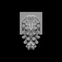 3D sculpting brush preset for creating stylized beards and mustaches in Blender.