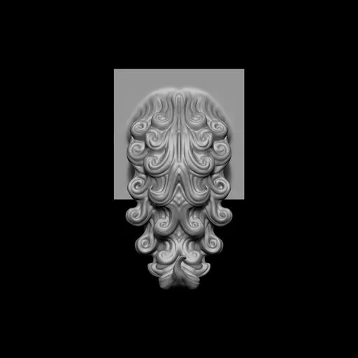 3D sculpting brush preset for creating stylized beards and mustaches in Blender.