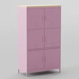 Steel cabinet Pink