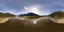 Lake Mountain Landscape Sunny Day