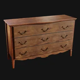 Three-Drawer Low Chest