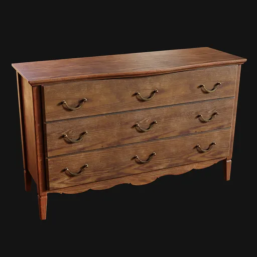 Three-Drawer Low Chest