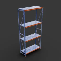 Industrial metal shelving