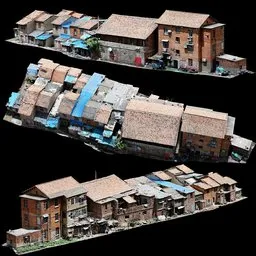 Scan Old Brick Red Small Street