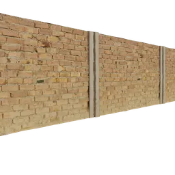 Highly detailed 3D brick wall model, perfect for Blender architectural renderings and realistic scene creation.
