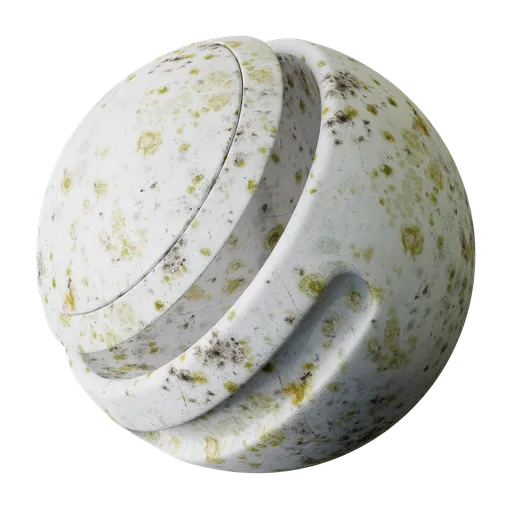 High-quality textured surface showing green and black mold on a white background, suitable for PBR rendering in Blender 3D.