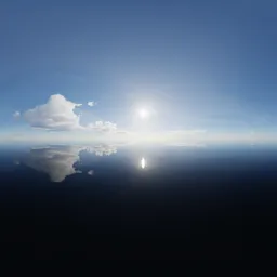 Evening Sunny Sky Puffy Clouds