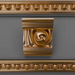 Detailed classic 3D ornament model for efficient scene enhancement in Blender, showcasing intricate design work.