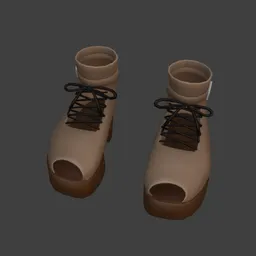 Peep Toe Lace Up Ankle Boots