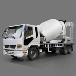 Mitsubishi Fuso Concrete Mixer (Rigged)