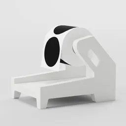 Detailed 3D model of a modern thermal paper dispenser, ideal for Blender 3D projects.